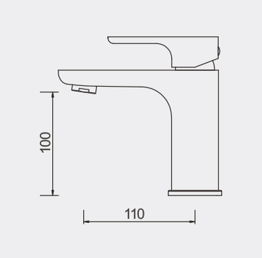 Plush Basin Mixer DImensions